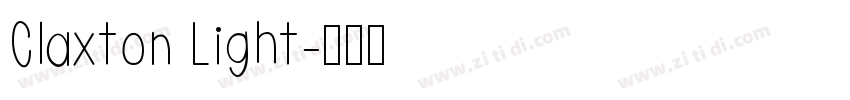 Claxton Light字体转换